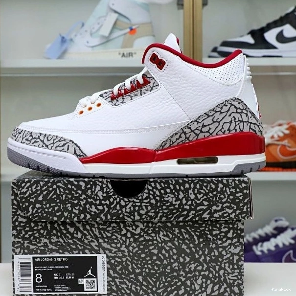 Red(CT8532-126） Cardinal  Air Retro 3 Jordan 1209